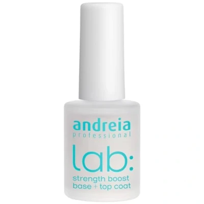 Image of Andreia Professional Nail Care LAB Strength Boost 3 in 1 Formula: Hardening Treatment, Base &amp; Top Coat Vegan, Long Lasting Shine, Protection Made EU