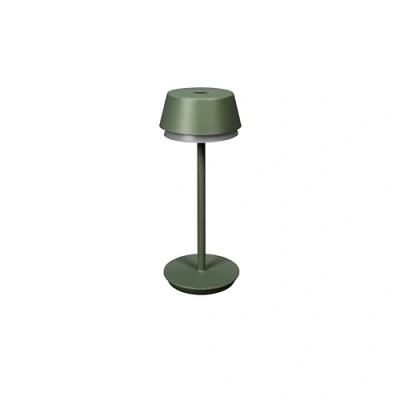 Image of Konstsmide LED table lamp Lyon, green/grey, IP54, dimmable, CCT, RGB