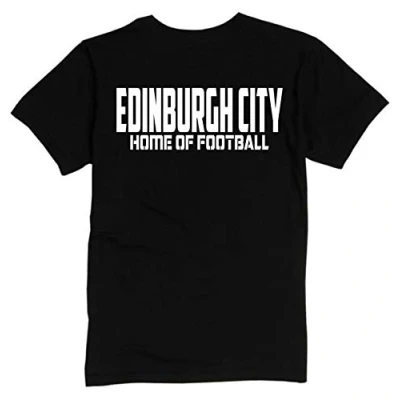 Image of Edinburgh City Home of Fooball Premium Mens TEE Shirt Large Black