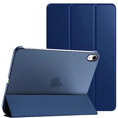 Image of PROTech Case for iPad 10th Generation 2022, Slim Stand Cover Gen 10.9 inch, Support Touch ID, Auto Wake/Sleep Smart Shell with Translucent Back (Blue)