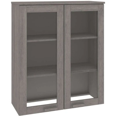 Image of vidaXL Top for Highboard HAMAR Light Grey 85x35x100cm Solid Wood Pine