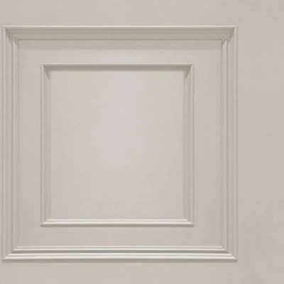 Image of Oliana Wood Panel Effect Wallpaper Cream