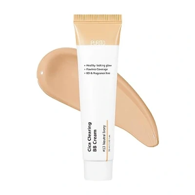 Image of PURITO Cica Clearing bb Cream #13 Neutral Ivory 1 fl.oz / 30ml, Vegan cream, foundation, cruelty free