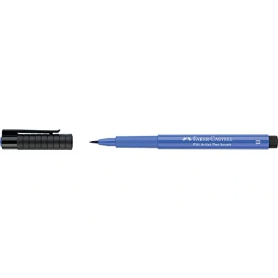 Image of Faber Castell Art &amp; Graphic Pitt Artist Pen Brush India Ink Pen, Cobalt Blue, Single For Art, Craft, Drawing, Sketching, Home, School, University, Colouring