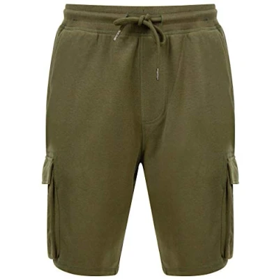 Image of Tokyo Laundry Men&#039;s Ralph Cargo Multi Pocket Sweat Shorts Dusty Olive S