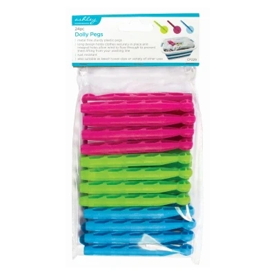 Image of Multi Plastic Dolly Clothes Pegs 4 By Ashley