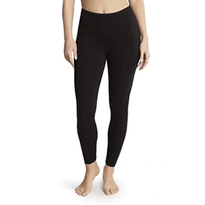 Image of Jockey Women&#039;s Cotton Stretch Basic Ankle Legging with Side Pocket, Deep Black, XL