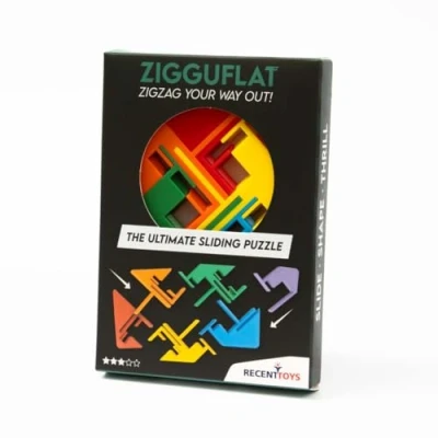 Image of Recent Toys RT5170 Zigguflat Colourful Sliding Children and Adults, Brain Teaser Puzzle Game Item