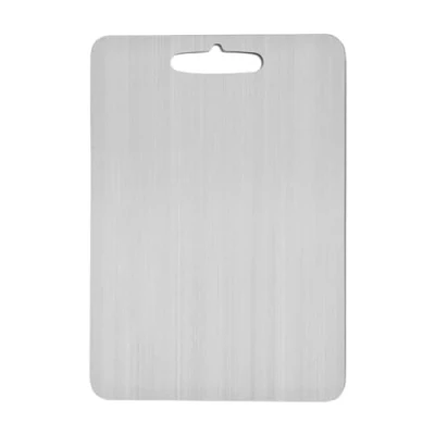 Image of Titanium Cutting Board Stainless Steel for Kitchen Double Sided Food Grade Metal Chopping Non Slip Boards Mat Meat, Fruit, Vegetables