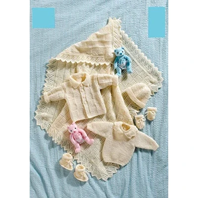 Image of King Cole Baby Shawl &amp; Layette Big Value Knitting Pattern 2793 DK