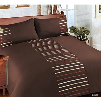 Image of Rapport Home Manhattan Duvet Set, Single Brown, Polyester Cotton