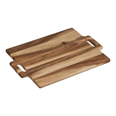Image of Tala Double Handled Square Board, Natural Acacia Wood Serving and Chopping Board with Handles, Perfect for Food Preparation, Presentation Serving, Ideal Charcuterie Display 41.5x30.5x1.5cm