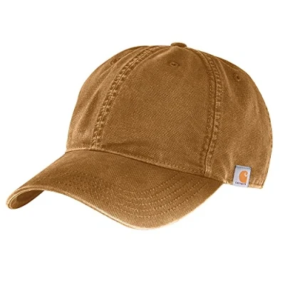 Image of Carhartt Men&#039;s 103938 Cotton Canvas Cap One Size Fits All Brown