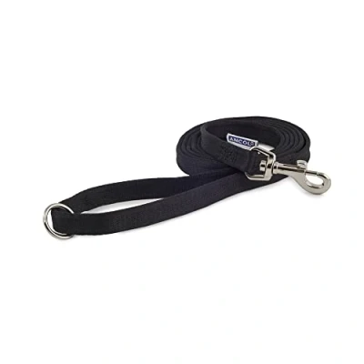 Image of Ancol Polyester Training Lead Black 1.8mx25mm