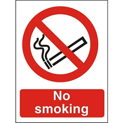 Image of Seco No Smoking Sign, A5 Self Adhesive Vinyl