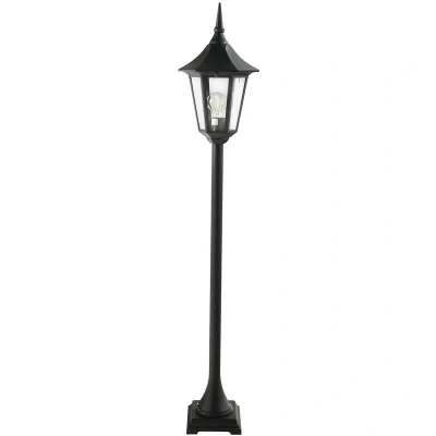 Image of Valencia 1 Light Outdoor Bollard Lantern Black IP54, E27