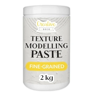 Image of Creative Deco Modelling Paste Fine Grained 2 kg White Texture Acrylic Paint Structural Medium for Art Project, DIY, 3D Effect, Structure,