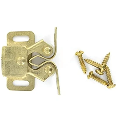 Image of Merriway BH04473 (4 Pcs) EB Brass Plated Double Roller Cupboard Cabinet Door Catch Pack of 4 Pieces, Silver