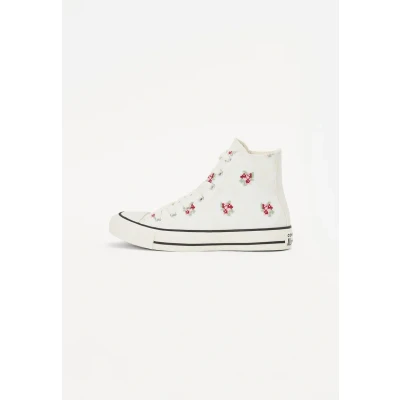Image of Converse Chuck Taylor Unisex Hightop trainers for kids, Size: 5.5, Vintage white/egret/jellyfish jitter Textile