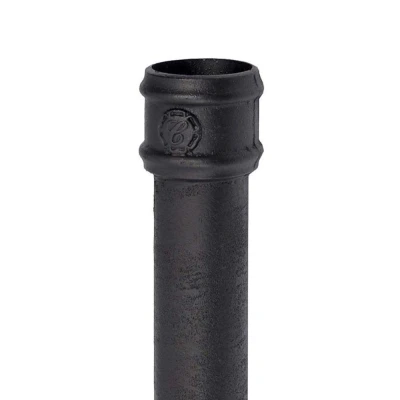 Image of Saint Gobain Classical Cast Iron Downpipe without Ears 65mm Black Pam Building Products