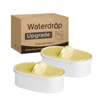 Image of Waterdrop WD PF01A P, Upgrade NSF 53&amp;42&amp;372 Certified Replacement Filters for All Jugs and Dispenser Filtration System, Reduces PFAS, PFOA/PFOS, Chlorine, Cadmium, Copper, Mercury(2)