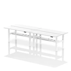 Image of Air B2B 1800x600mm Height Adjustable 4P Bench Desk CP White/White