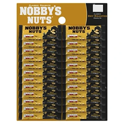 Image of Nobby&#039;s Nuts Classic Dry Roasted Peanuts, 50 g (Case of 24)