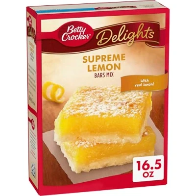 Image of Betty Crocker Delights Dessert Bar Mix Supreme Lemon, 16.5 oz