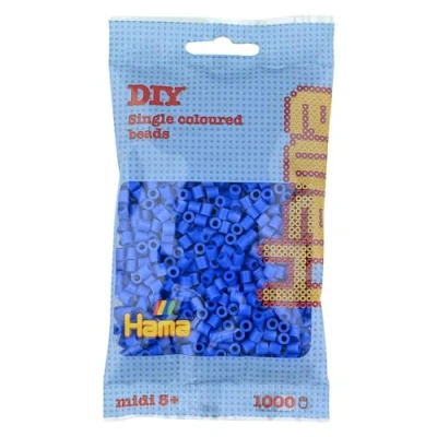 Image of Hama Beads Bag Approx. 1000 Midi Fuse Mosaic Decoration Arts &amp; Craft for Creative Children Ages 5+ Light Blue