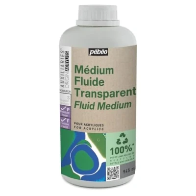 Image of Pébéo Studio Green Medium Fluid Transparent, 946 ml