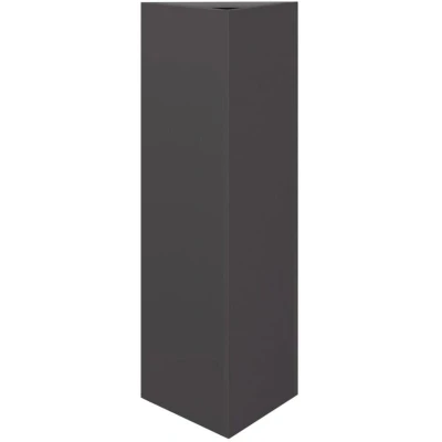 Image of vidaXL Garden Planter Black Triangular 30x26x75 cm Steel