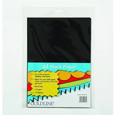 Image of Clairefontaine Goldline A3 Black Card 10 Pack