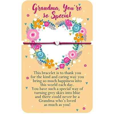 Image of Heartwarmers Sentiment Cord Bracelet Grandma