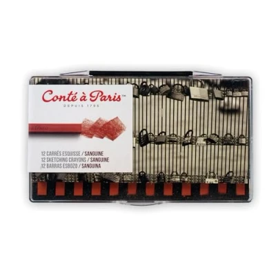 Image of Conté à Paris Sketching Carre Crayons Sanguine (Pack of 12)