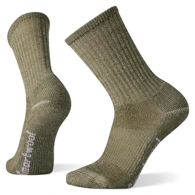Image of Smartwool HIKE Classic Edition Light Cushion CREW Unisex Sports socks, Size: 5 7.5, Military olive