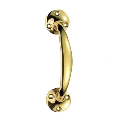Image of TERF Vintage Style Victorian Bow Door Pull Handle Brass 150mm (6 inch) including Fixing Screw for Kitchen Cupboard Cabinet Drawer Pack of 2, Polished