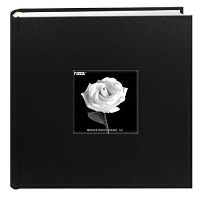 Image of Pioneer Photo Albums DA 200SF/BLK 200 Pocket Sewn Leatherette Frame Cover Album, 4 by 6 Inch, Black