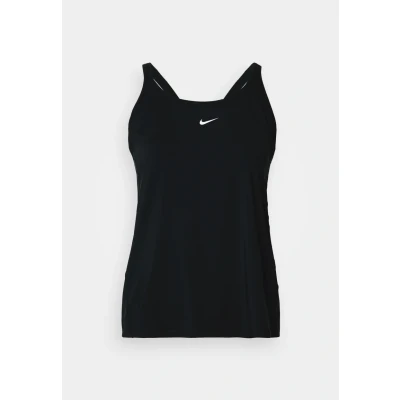 Image of Nike Dri FIT Women&#039;s Running Tank Top, Size L Black Performance Singlet for Training and