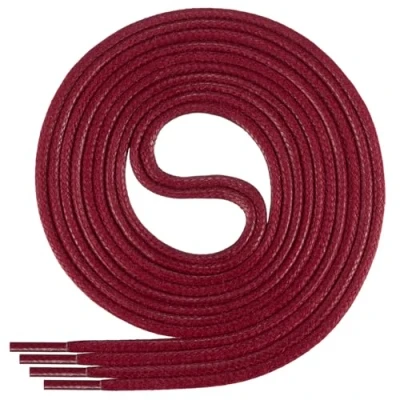 Image of Di Ficchiano round waxed shoelaces for business, suit and leather shoes, diameter 2 4 mm, lengths 45 cm 200 cm, highly tear resistant, made in Europe, Adult (Unisex), wine red, 75 / ø 2mm