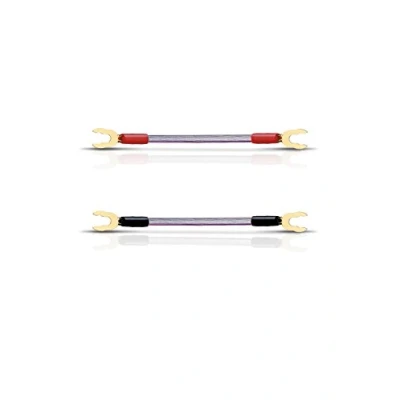 Image of OEHLBACH JUMP! Speaker Cable Bridge set of 4x10cm,6mm2. Colour: clear, red &amp; black. STAR RATING : 4.
