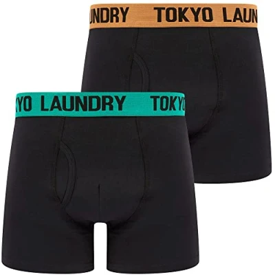 Image of Tokyo Laundry Men&#039;s Trader (2 Pack) Black Boxer Shorts Set