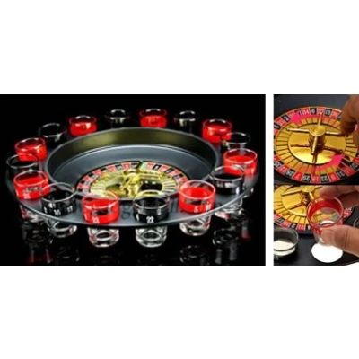 Image of NEW 16 SHOT RUSSIAN ROULETTE DRINKING GAME PARTY SET SPIN STAG HEN GLASS GAMES ADULT 18+