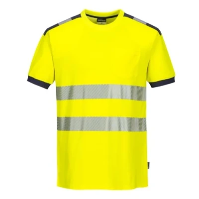 Image of Portwest PW3 Hi Vis T Shirt S/S, Size: 4XL, Colour: Yellow/Black, T181YBR4XL