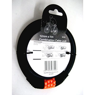 Image of Blackspur 12Mm X 1M Combination Cable Lock