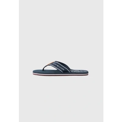 Image of Tommy Hilfiger Men BEACH SANDAL FM0FM05621 Flip Flops, Blue (Desert Sky), 12