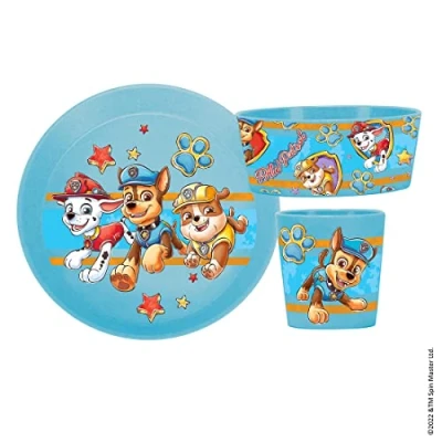 Image of Koziol Children&#039;s Tableware Connect Paw Patrol Blue 3 Piece