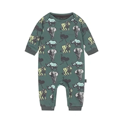 Image of Charlie Choe Baby Boys Ls Jumpsuit, Green, 3 Months
