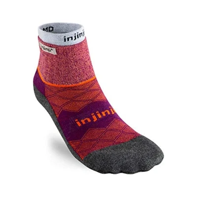 Image of Injinji Liner + Runner MiniCrew Coolmax Cranberry Toe Socks Ladies Size : 35 40