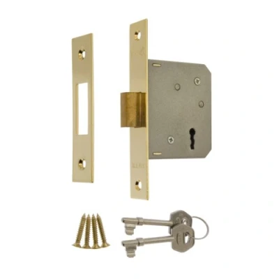 Image of Era 472 31 2.5 inch/ 64mm 3 Lever Deadlock Brass Effect, Gold