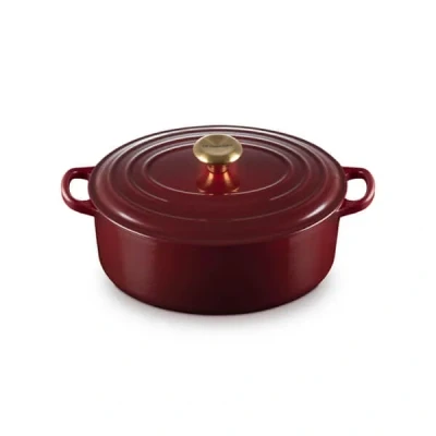 Image of Le Creuset Signature Garnet Cast Iron 27cm Oval Casserole